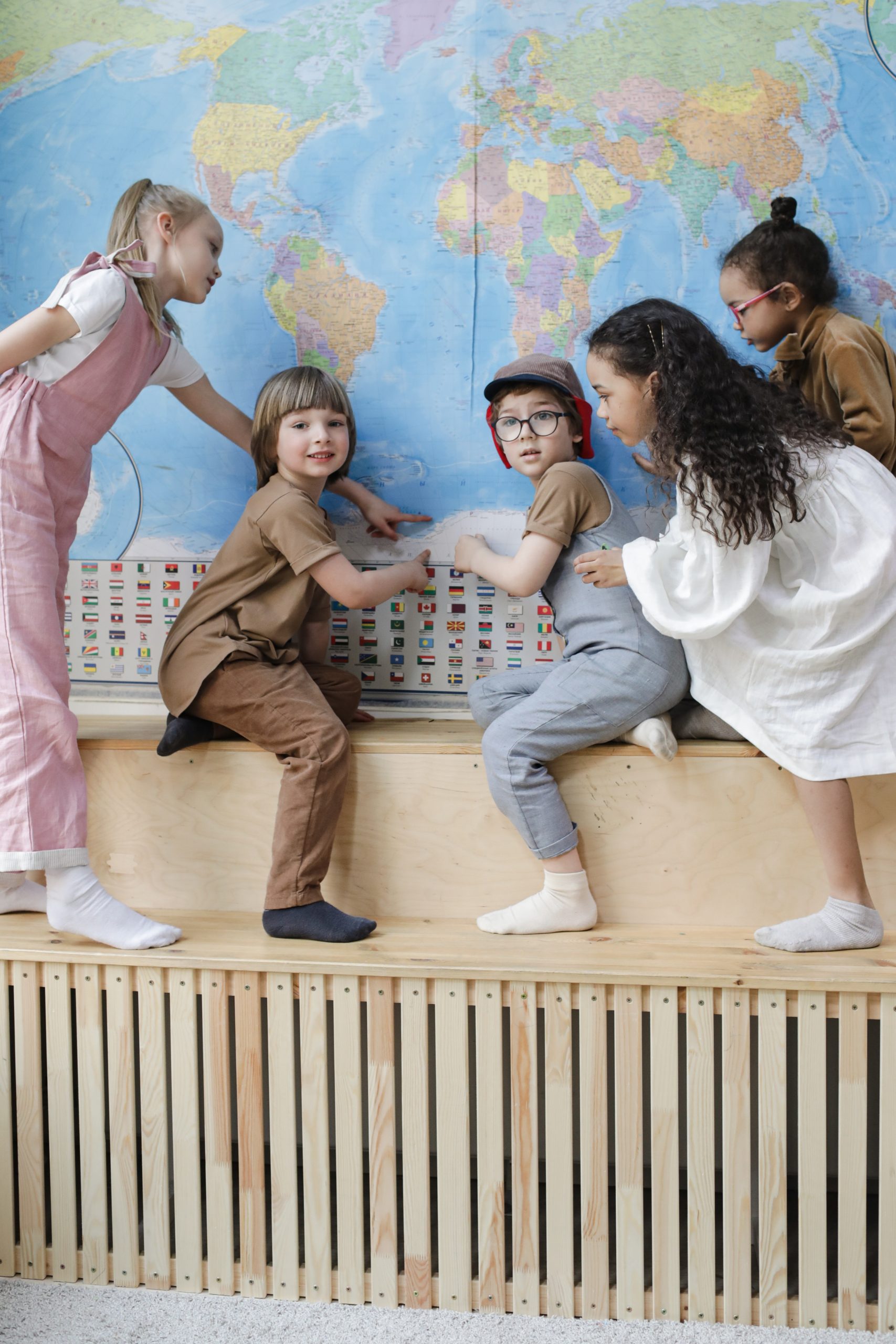Kids and map